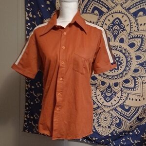 Men's Vintage Orange Short Sleeve Shirt